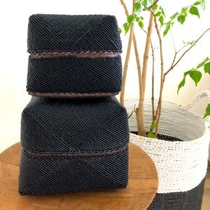 Beaded keepsake boxes